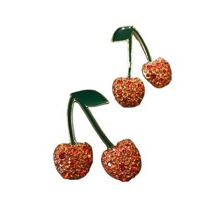 Orange cherry earrings